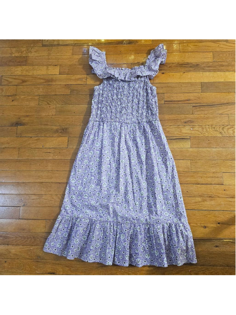 Girls Sea New York Casual Dress Size 12 Purple White Floral
